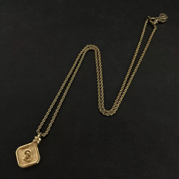 AUTH Christian Dior CD Logo Necklace Gold - Picture 2 of 6